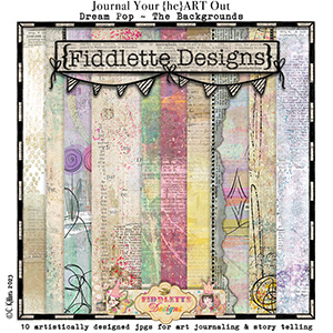 Journal Your {he}ART Out Dream Pop Backgrounds by Fiddlette Designs