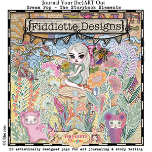 Journal Your {he}ART Out Dream Pop Storybook Elements by Fiddlette Designs