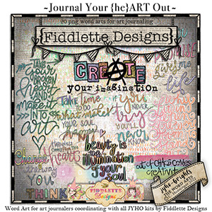 Journal Your {he}ART Out Brights Word Arts by Fiddlette Designs