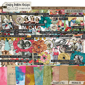 Besties Art Journaling Kit WITH FREE OVERLAY PACK!