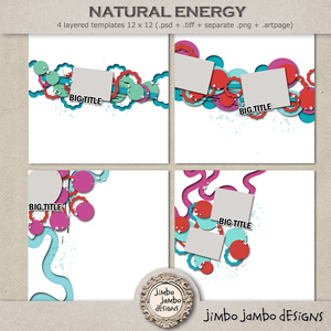 Natural energy templates by Jimbo Jambo Designs