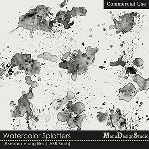 Watercolor Splatters - CU