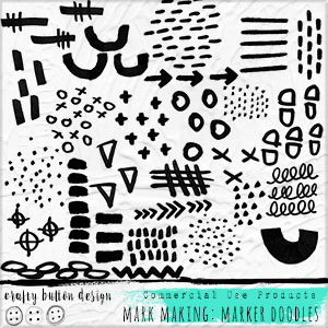 Mark Making: Marker Doodles Brushes for Commercial Use