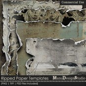 Ripped Paper Templates  1 - CU 