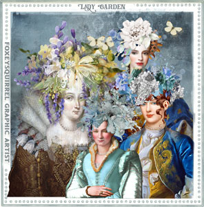 Lady Garden Digital Art Elements Pack