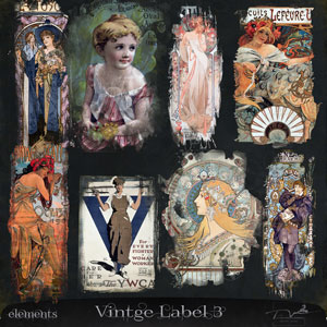 Vintage Labels-3 Element Pack