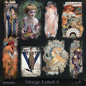 Vintage Labels 3 Element Pack