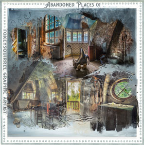 Abandoned Places 01 Digital Art Elements