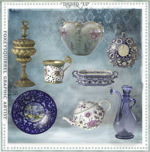 Dished Up Digital Art Elements