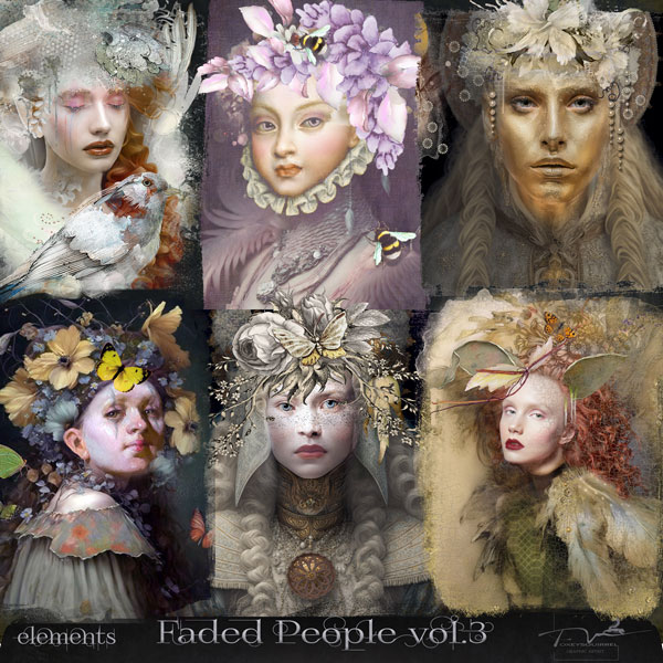 Faded People vol 3 Digital Art Element 