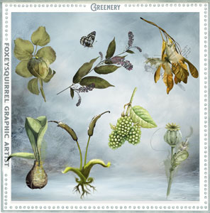 Greenery Digital Art Elements