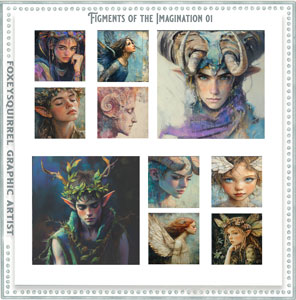 Figments Of The Imagination 01 Digital Art Papers