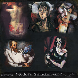 Modern Splatters 04 Digital Art Element Pack