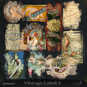 Vintage Labels-2 Element Pack