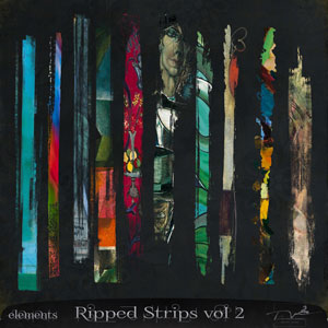 Ripped Strips 02 Digital Art Element Pack
