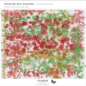 Glittered Star Garlands