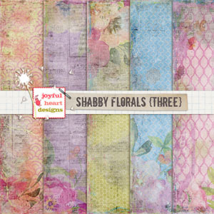 Shabby Florals (three)