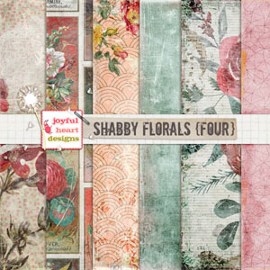 Shabby Florals (four)
