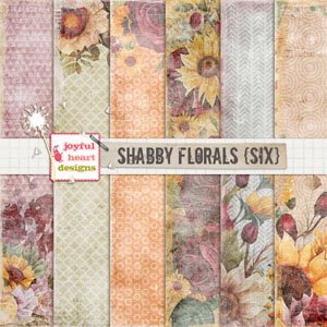 Shabby Florals (six)
