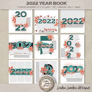 2022 Year Book templates by Jimbo Jambo Designs