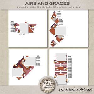 Airs and graces templates by Jimbo Jambo Designs