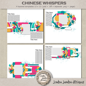 Chinese Whispers templates by Jimbo Jambo Designs