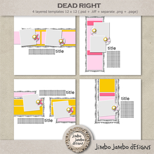 Dead right templates by Jimbo Jambo Designs
