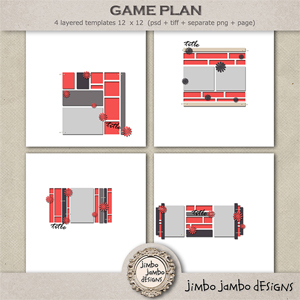Game plan templates by Jimbo Jambo Designs