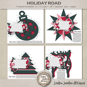 Holiday road templates by Jimbo Jambo Designs