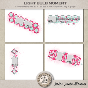 Light bulb moment templates by Jimbo Jambo Designs