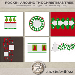 Rockin around the Christmas tree templates by Jimbo Jambo Designs