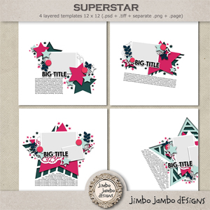 Superstar templates by Jimbo Jambo Designs