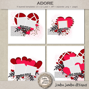 Adore templates by Jimbo Jambo Designs