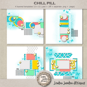 Chill pill templates by Jimbo Jambo Designs