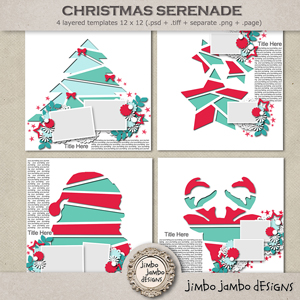 Christmas Serenade templates by Jimbo Jambo Designs