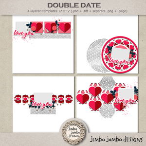 Double date templates pack by Jimbo Jambo Designs