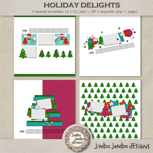Holiday delights templates by Jimbo Jambo Designs