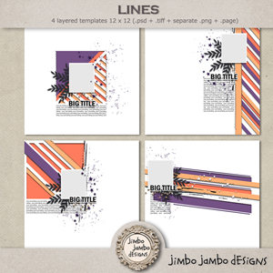 Lines templates by Jimbo Jambo Designs