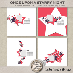 Once upon a starry night templates by Jimbo Jambo Designs