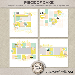 Piece of cake templates by Jimbo Jambo Designs
