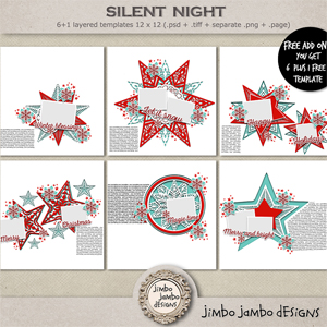 Silent Night templates by Jimbo Jambo Designs