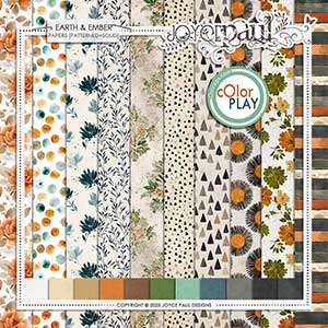 Earth & Ember | Papers [Patterned+Solid] by Joyce Paul Designs