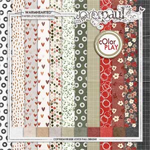 Warmhearted - Papers [Patterned+Solid] by Joyce Paul Designs