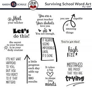 Surviving School Word Art