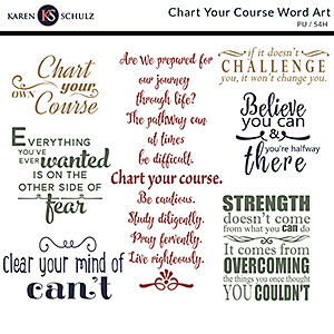 Chart Your Course Word Art