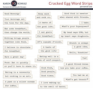 Cracked Egg Word Strips