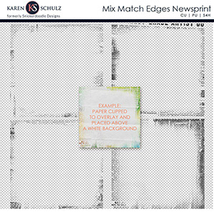 Mix Match Edges Newsprint