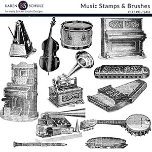 Music Stamps and Brushes