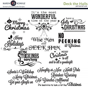 Deck the Halls Word Art