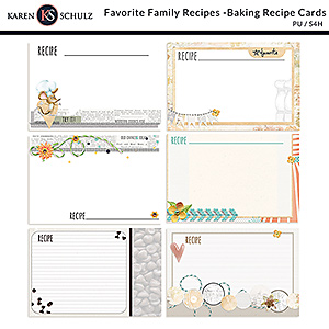 Favorite Family Recipes Baking Recipe Cards